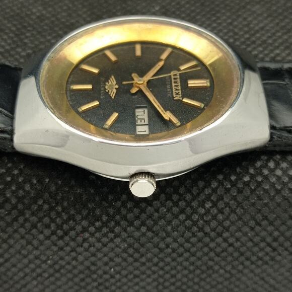 Vintage 1994 Citizen Automatic Mens Silver Watch W/daydate & Gold accents - Picture 5 of 8